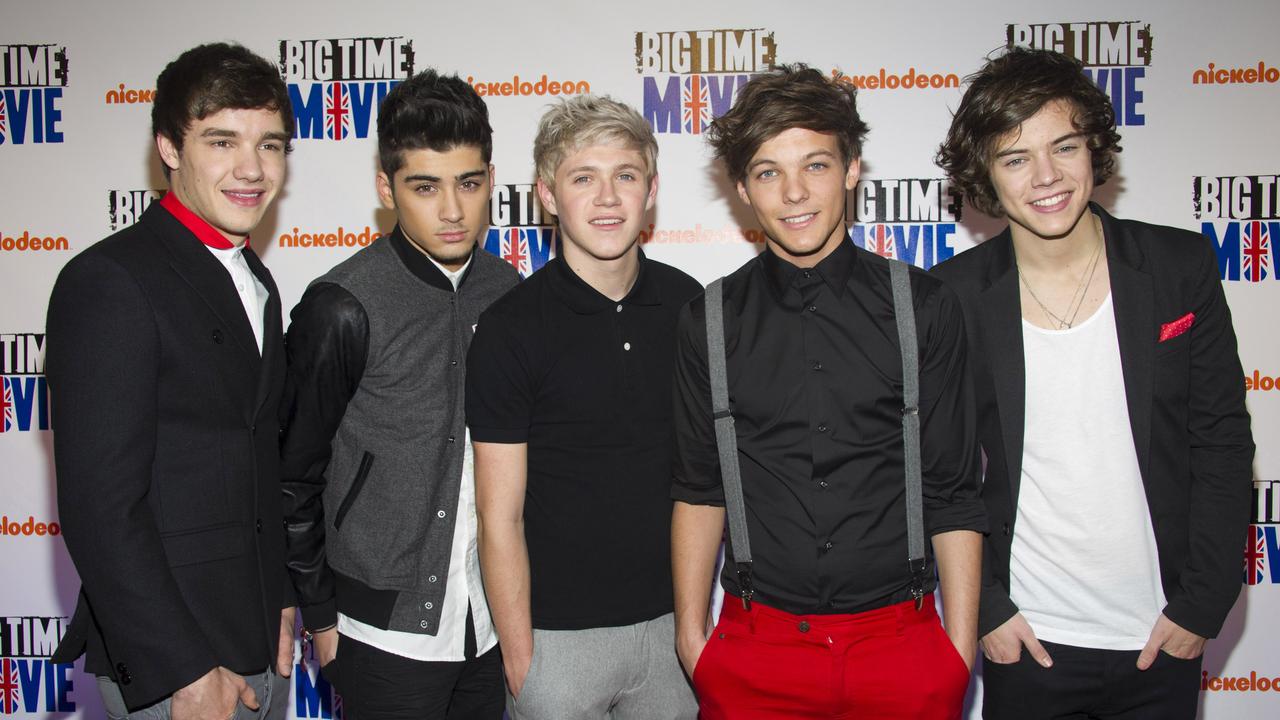 From left, Liam Payne, Zayn Malik, Niall Horan, Louis Tomlinson and Harry Styles attend a 2012 premiere in New York during their heyday. Picture: AP Photo/Charles Sykes/file