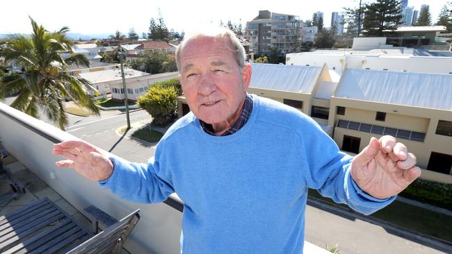 Mermaid Beach Community Association President Alf Vockler is calling a meeting to discuss if resident go to court over developments in the area. Picture Mike Batterham