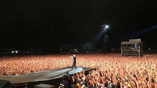 Midnight Oil singer Peter Garrett performs at Ostrava Festival, Czech Republic, in 2017. Picture: Ben Lyon