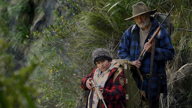 Julian Dennison and Sam Neill in a scene from Hunt for the Wilderpeople