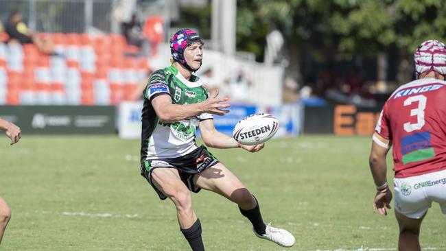 Reece Foley in the Meninga Cup under 18 rugby league grand final between Redcliffe Dolphins and Townsville Blackhawks, Sunday, April 23, 2023 - Picture: Richard Walker