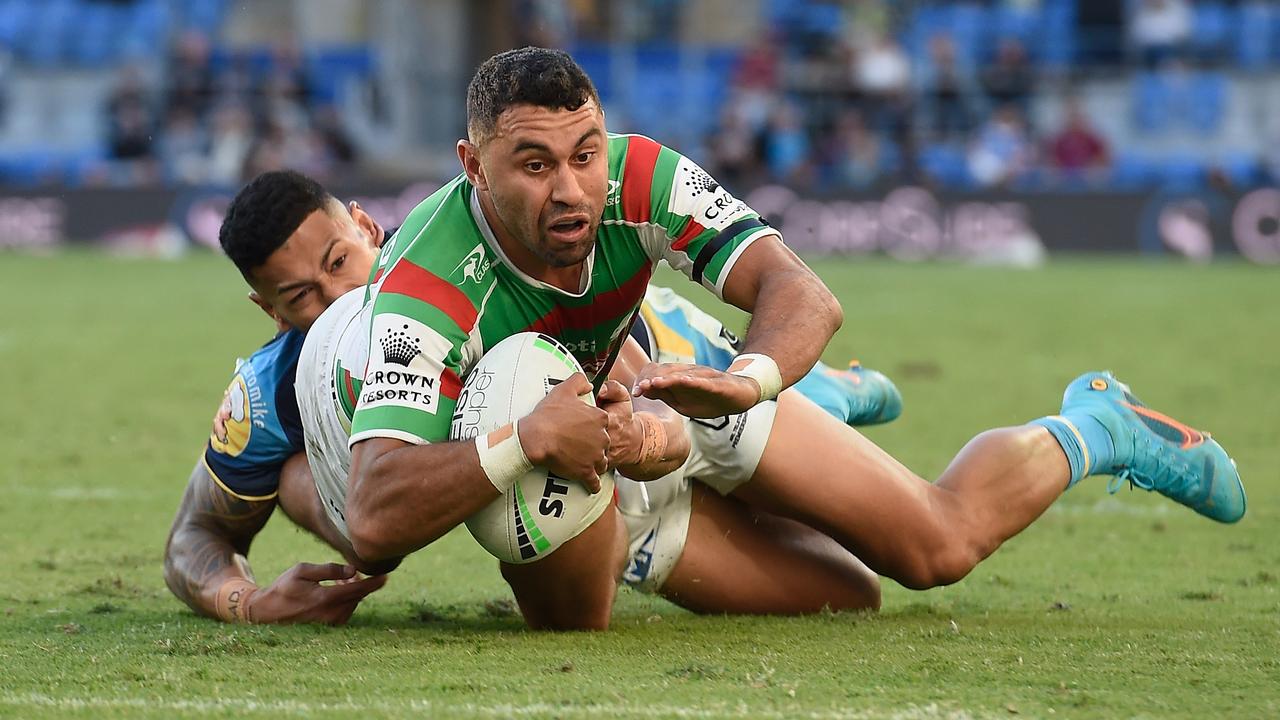 Alex Johnston scored his 150th try for Souths in a big win against the Titans. Picture: NRL Photos