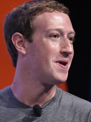 Facebook CEO and founder Mark Zuckerberg. Picture: AP