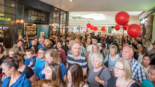 Crowds flock to get a look at Westfield Plenty Valley's new dining and entertainment precinct.