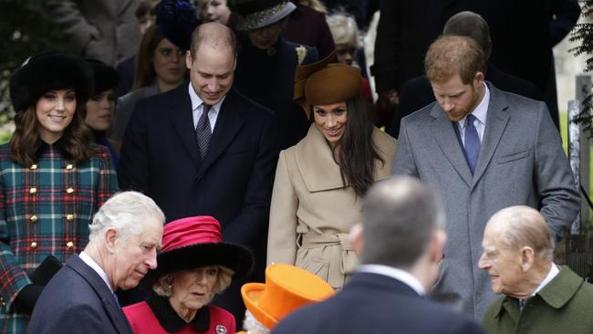 Harry’s account of family life will be intriguing - how the triumphant trio of William, Kate and Harry briefly became the ‘Fab Four’ with Meghan. Picture: AP