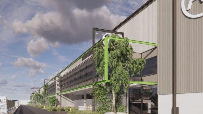 Artist impression of the warehouse and distribution complex.