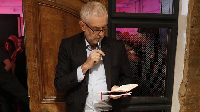 Jeremy Corbyn prepares for a speech in Birmingham on Thursday. Picture: Getty Imagess