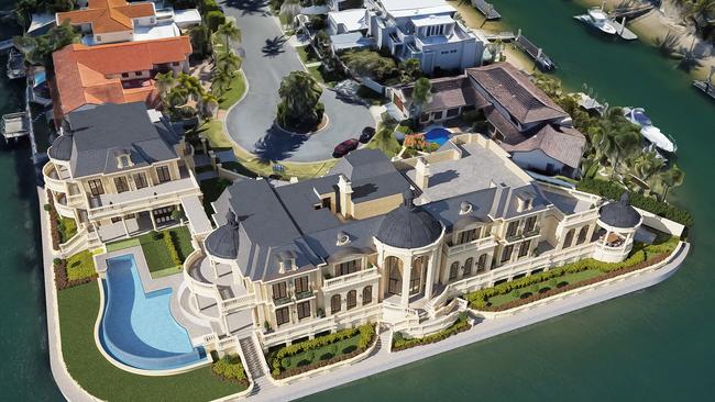 Artist’s impression of a proposed mega mansion for Surfers Paradise' Commodore Drive. Picture: Jared Poole Design