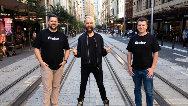 Finder co-founders Fred Schebesta, Frank Restuccia and Jeremy Cabral. Source: Supplied.