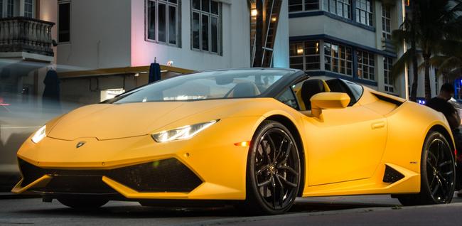 The man hired a Lamborghini Huracán for two days, and racked up the fines in just four hours. Picture: Supplied