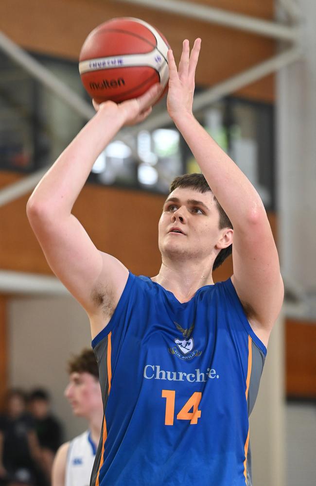 GPS First V basketball between Churchie and Nudgee. Saturday July 27, 2024. Picture, John Gass