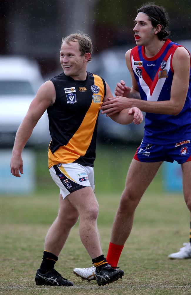 GFL Round 1: South Barwon v Grovedale. Grovedale Captain Nathan Deans. Picture: Mike Dugdale