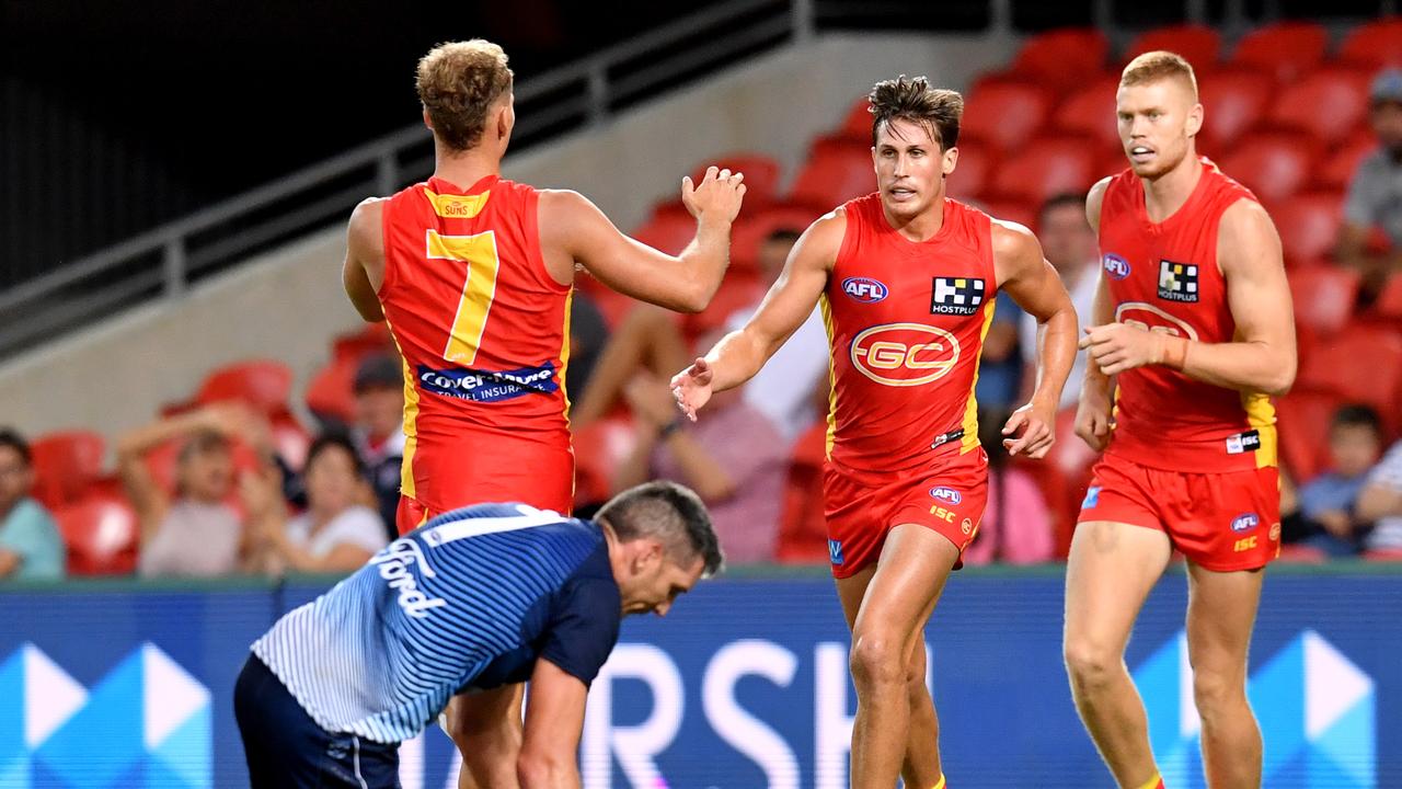 The Suns have stunned Geelong. Photo: Darren England/AAP Image.