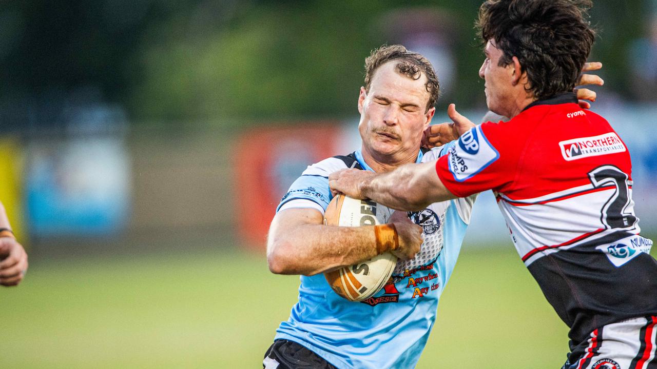 Lachie Wright as Northern Sharks take on Litchfield Bears in the 2023 NRL NT grand final. Picture: Pema Tamang Pakhrin