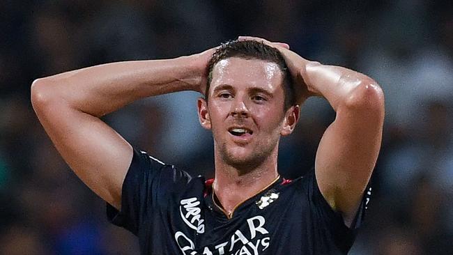 Josh Hazlewood lost his contract with Royal Challengers Bangalore after telling them of his baby plans. Picture: AFP