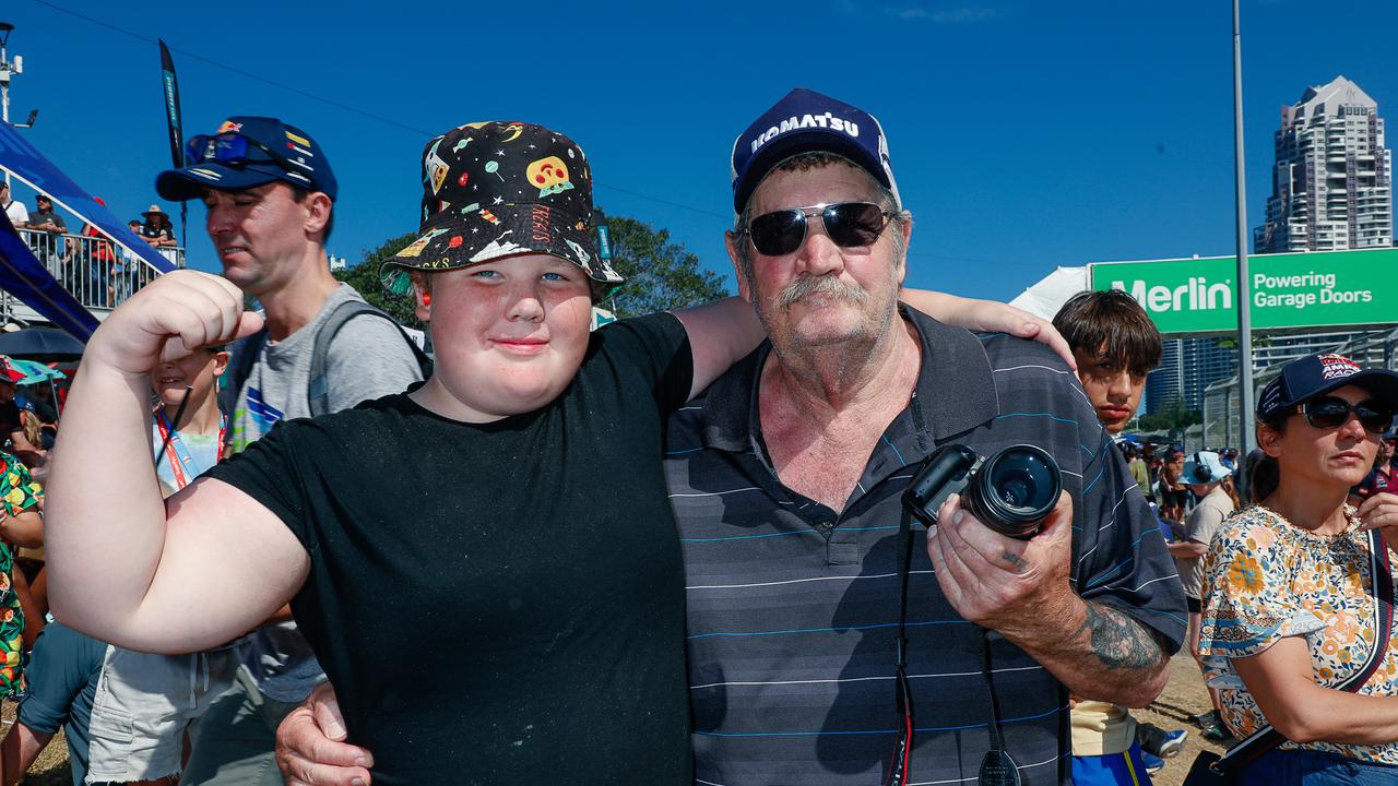 Elijah and Roger Ashley. Picture: Glenn Campbell