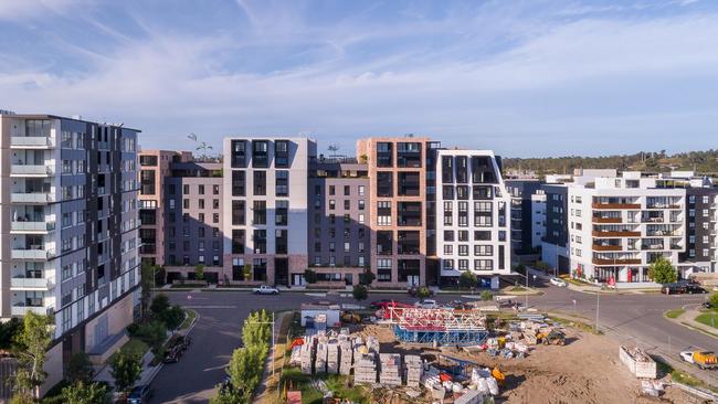 Lumina Apartments Penrith. Designed by DKO Architecture, developed by Urban Property Group. Photography by The Guthrie Project.  Occupying the lands of the Mulgoa People of the Darug Nation.