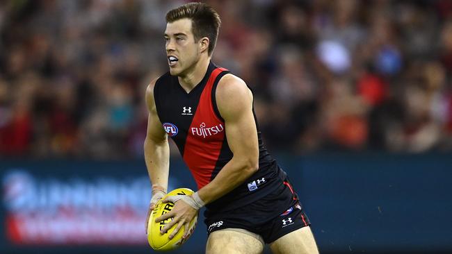 Zach Merrett turned it on against the Saints, leading the way in Dyson Heppell’s absence. Picture: Getty Images