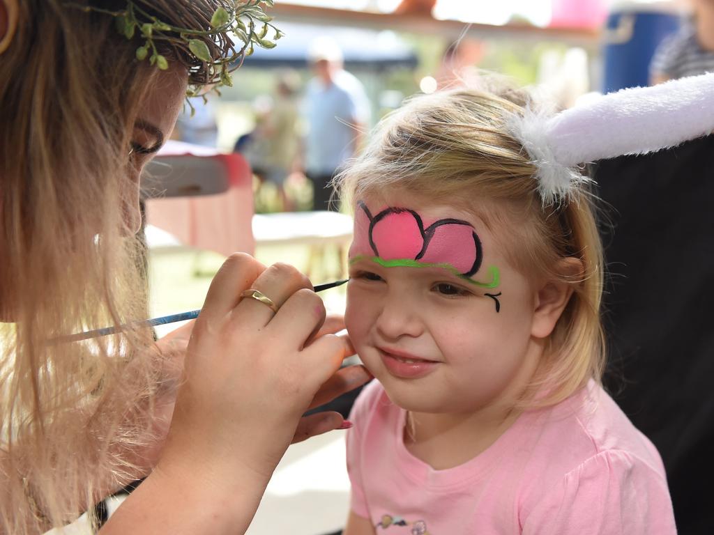 Josie Clifford getting her face painted.