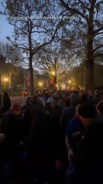 Royal fans pack onto The Mall as Coronation Day dawns