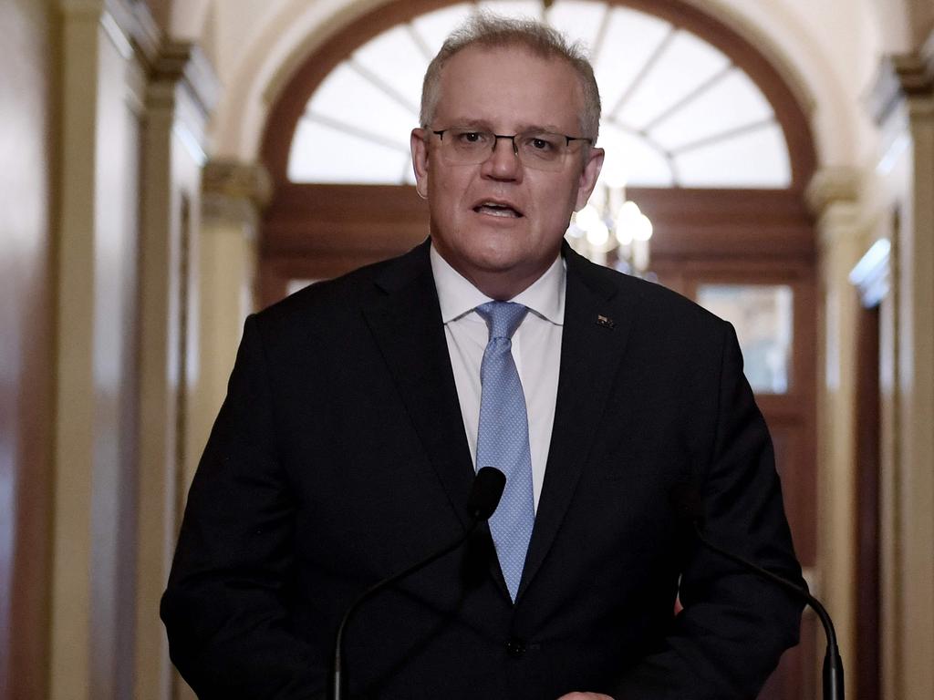 ‘We can’t stay in second gear. We’ve got to get to top gear in living with the virus,’ Prime Minister Scott Morrison said. Picture: Olivier DOULIERY / AFP.