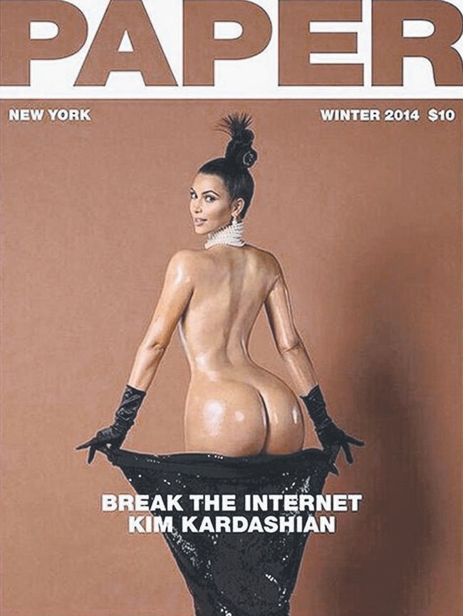 Hot cover ... Kim Kardashian graces Paper Magazine’s winter issue. Picture: Paper Magazine