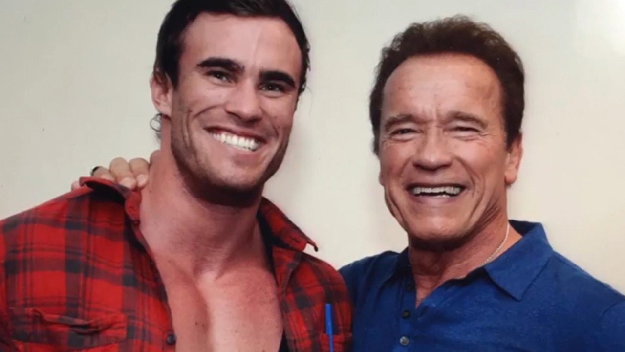 Calum played a young Arnold Schwarzenegger in the 2018 film Bigger. Picture: Supplied