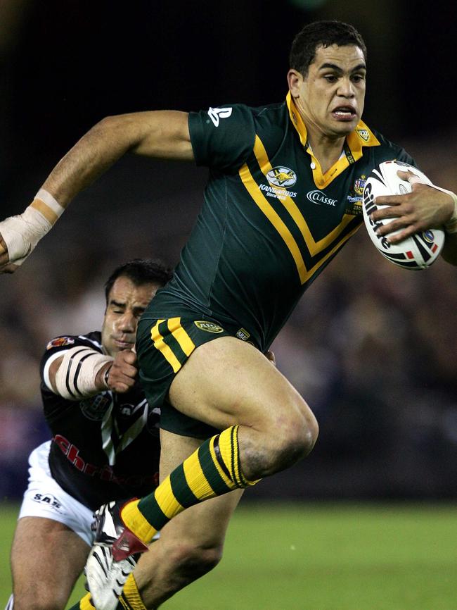 During the Tri-Nations in 2006 playing against New Zealand at Telstra Dome.