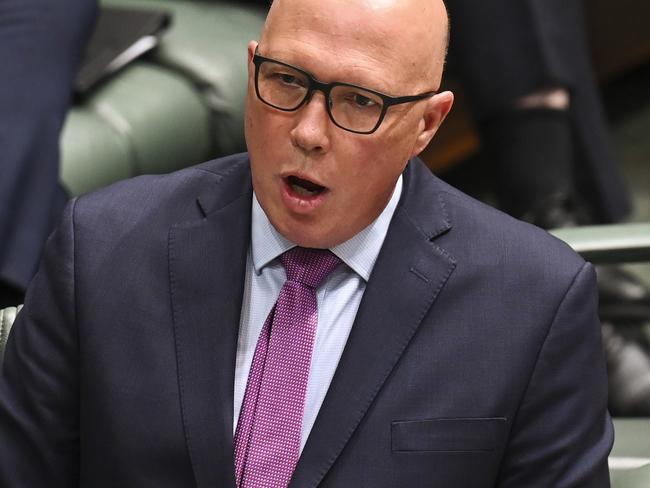 CANBERRA, AUSTRALIA, NewsWire Photos. NOVEMBER 15, 2023: Leader of the Opposition Peter Dutton during Question Time at Parliament House in Canberra. Picture: NCA NewsWire / Martin Ollman