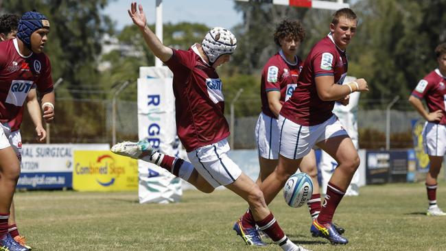 Finn Mackay. Round 3 Super Rugby U16 between NSW Waratahs U16 v QLD Reds U16 at Forshaw Rugby Park, Sylvania Waters – Sunday 15th October 2022. Karen Watson