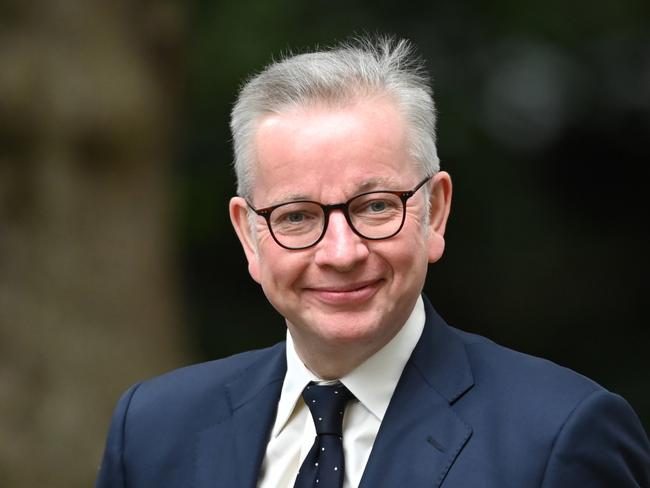 LONDON, ENGLAND - SEPTEMBER 15:  Michael Gove, Minister for the Cabinet Office and Chancellor of the Duchy of Lancaster, arrives in Downing Street on September 15, 2021 in London, England. The British prime minister replaced several cabinet ministers shortly after introducing his social care plan and a corresponding tax rise that is unpopular with some members of his party. (Photo by Leon Neal/Getty Images)