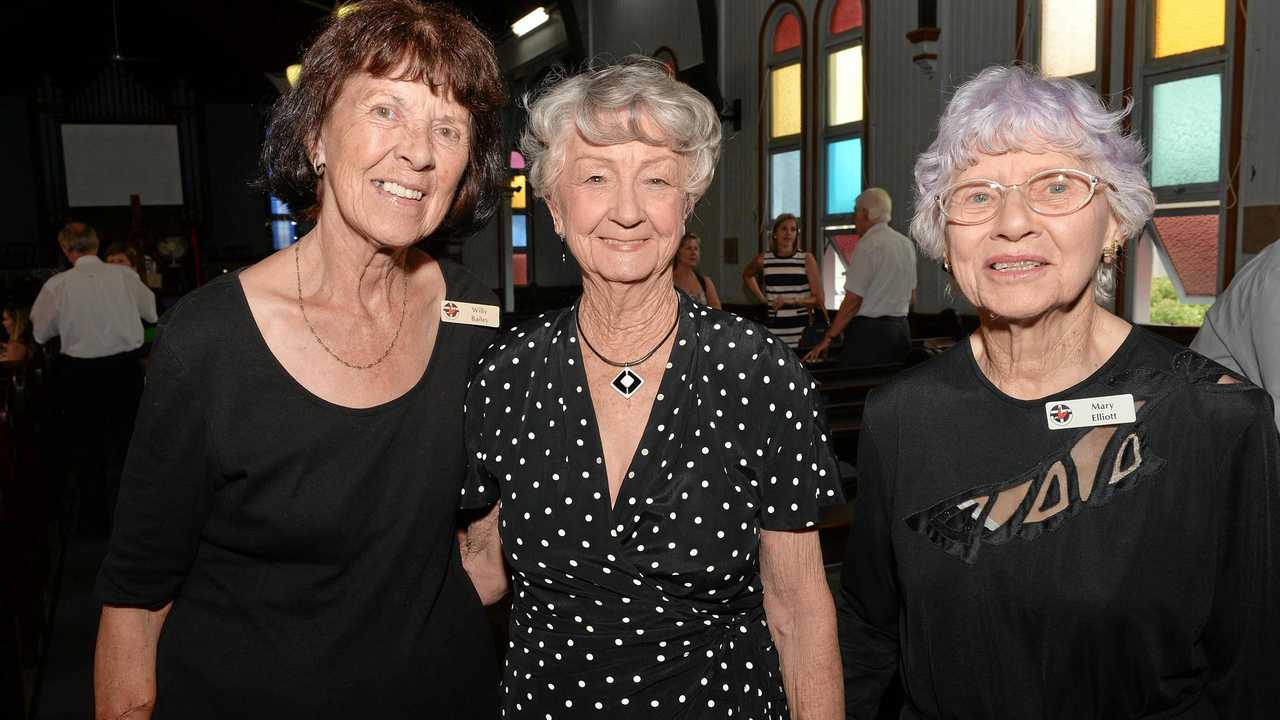 Willy Bailey, Isabella Fawcett and Mary Elliot at the Good Friday Church service. Picture: Tony Martin
