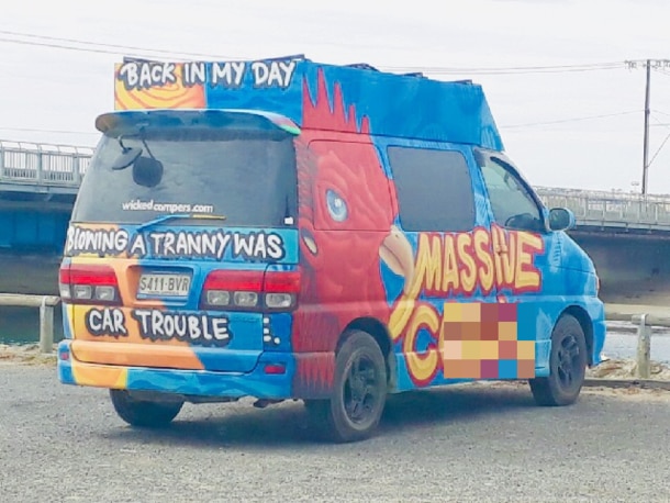 A Wicked Camper spotted in Port Noarlunga last year.