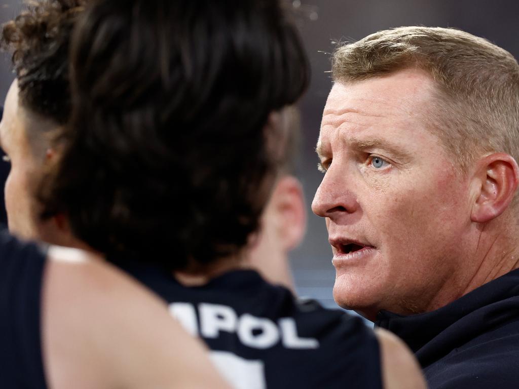 Michael Voss was left disappointed. Michael Willson/AFL Photos via Getty Images)