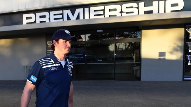 Patrick Dangerfield struggled sitting out Geelong’s clash against Sydney.