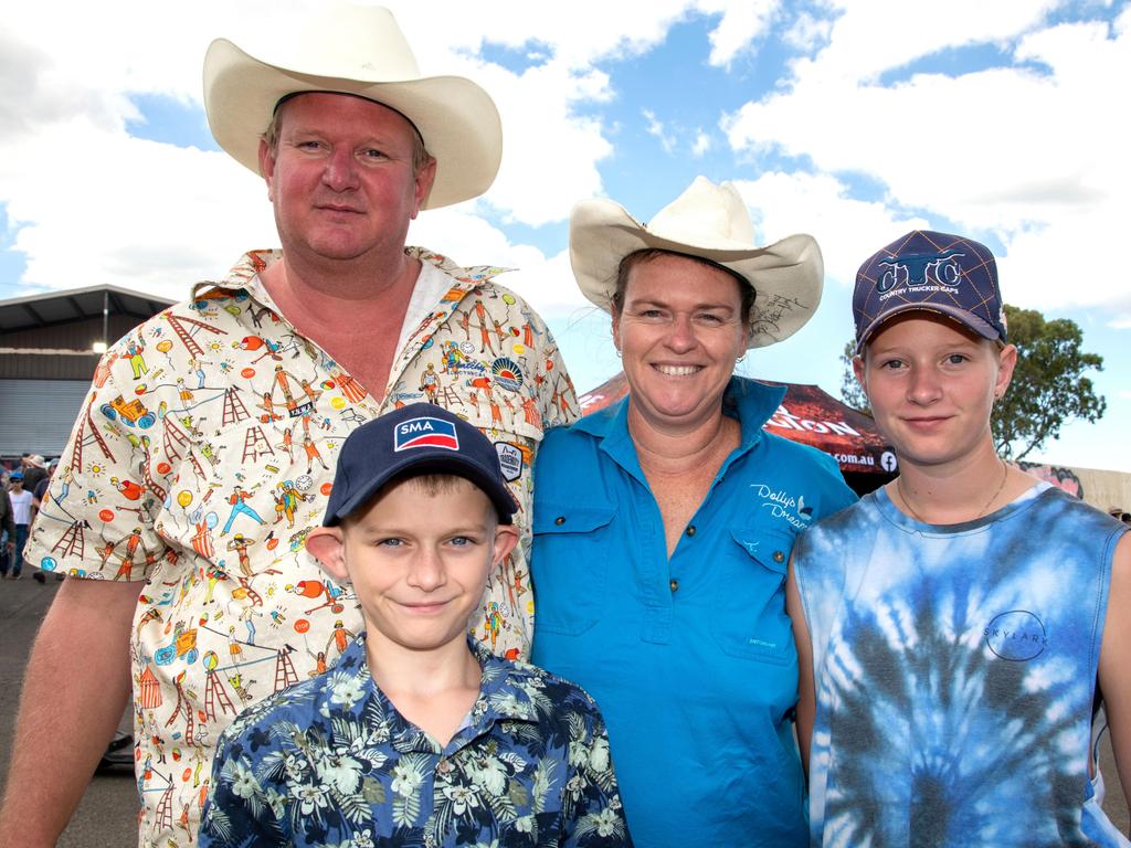 Terence and Jessica Blatchford with their children Phillip and Katherine. Meatstock at the Toowoomba Showgrounds. April 14th, 2023