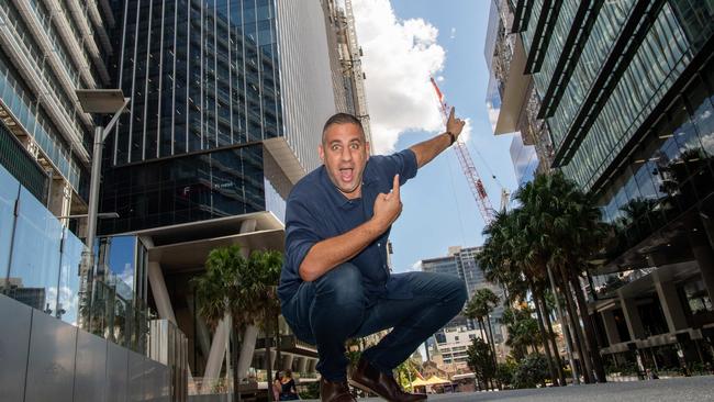 Parramatta funnyman Rob Shehadie says clubs were everywhere in Sydney in the 1990s. Picture: Monique Harmer