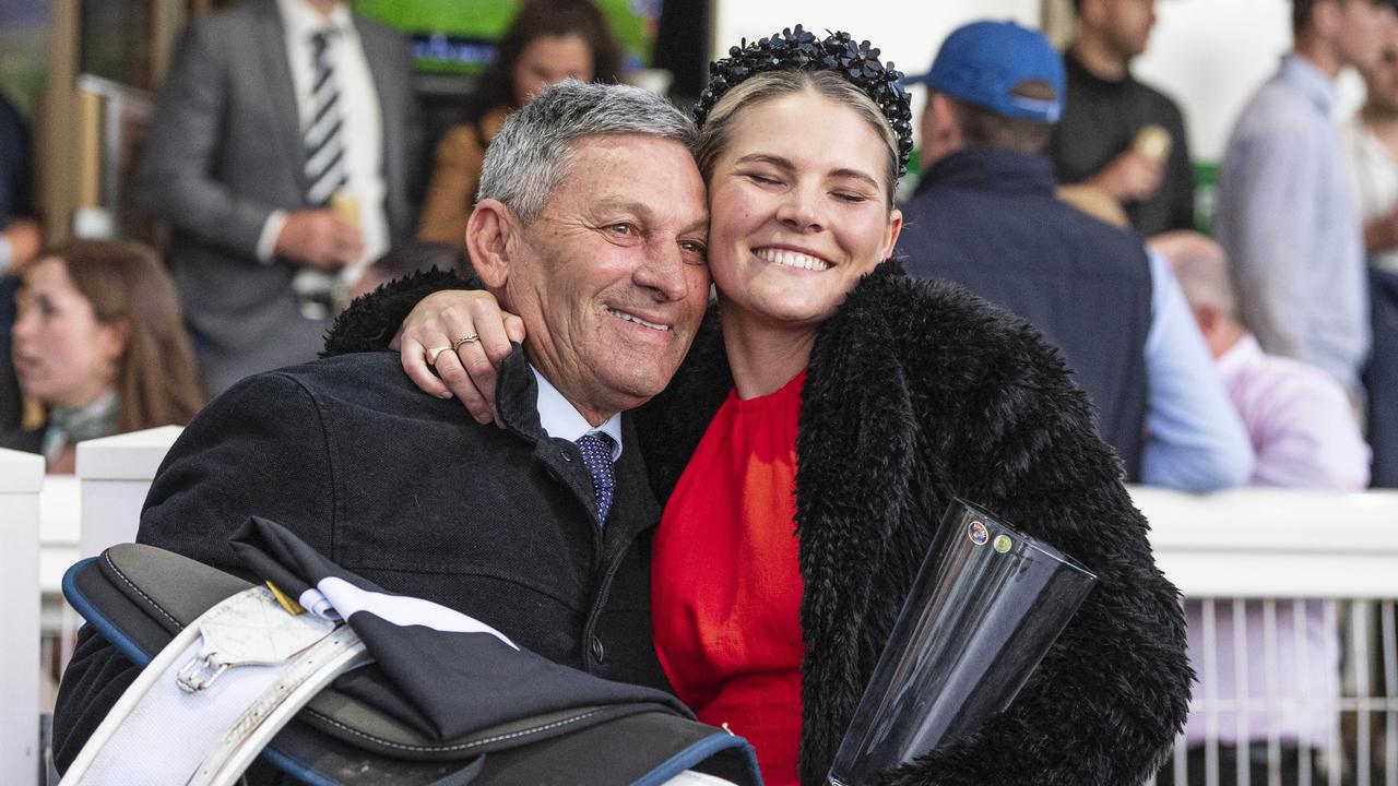 Tony and Maddy Sears have taken their time with debutant Atomic Time. Picture: Kevin Farmer