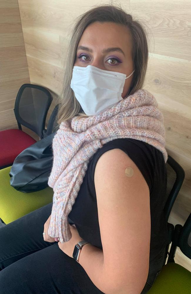 The Daily Telegraph’s political reporter Clare Armstrong, 28, received the AstraZeneca vaccine on Tuesday.