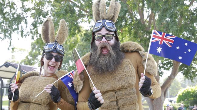 Bouncing Roos at Australia Day at Koshigaya Park, Campbelltown.