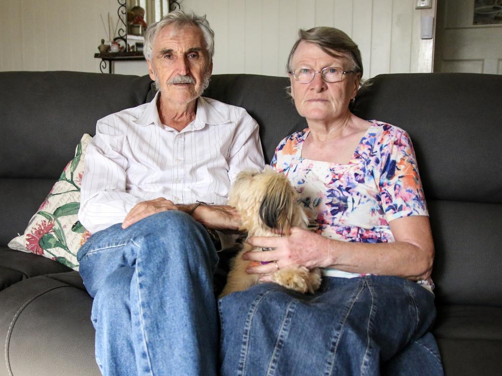 Elaine and Paul Marjoram with their puppy Millie. Photo: Holly Cormack