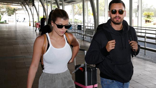 Scott Disick and Sophia Richie arriving at Sydney International Airport. Picture: Jonathan Ng