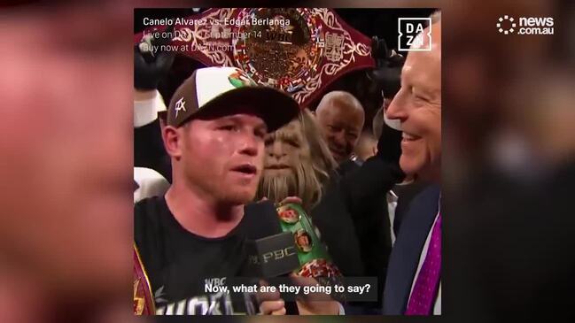 Bizarre character stuns boxing world after Canelo Alvarez's victory