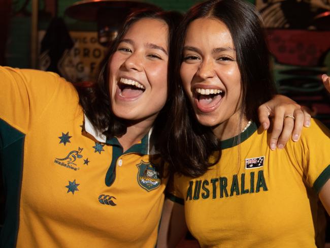 SYDNEY, AUSTRALIA -  NewsWire Photos.  16th August 2023[L-R] Exited fans at the Vic on the Park HotelÃ‰.3. Kimberly van der Wulp of Holland and Mina Brandt of GermanyPicture: NCA NewsWire/ Brendan Read