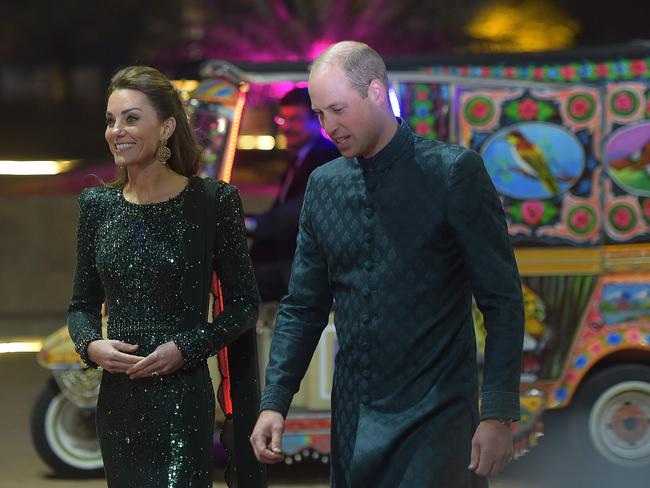 William and Kate are on their first tour of Pakistan. Picture: AFP