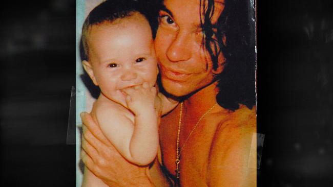 Hutchence with daughter Tigerlily. Picture: Seven