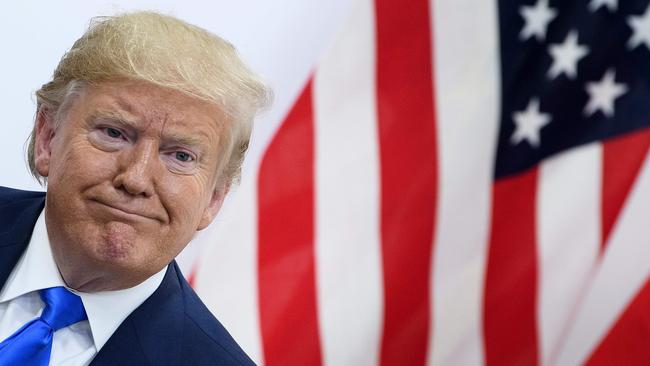 US President Donald Trump during the G20 Summit in Osaka. Picture: AFP