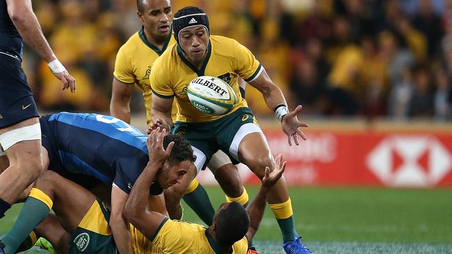 Christian Lealiifano in action for the Wallabies against Argentina in Brisbane last Saturday night. Picture: Getty Images