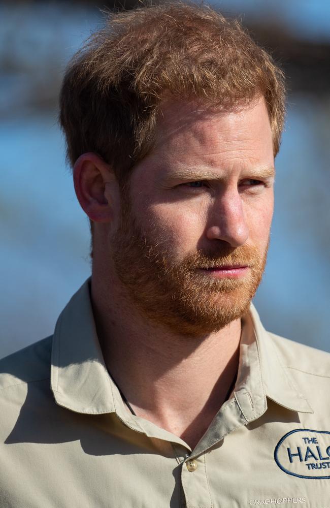 Prince Harry saw the street where his mother once walked through a minefield in Angola. Picture: Dominic Lipinski — Pool /Getty Images.