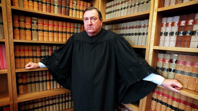 Justice Ian Callinan in robes after being sworn in as a High Court judge in 1998.